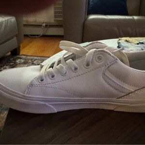 Vans White Athletic Canvas Sneakers